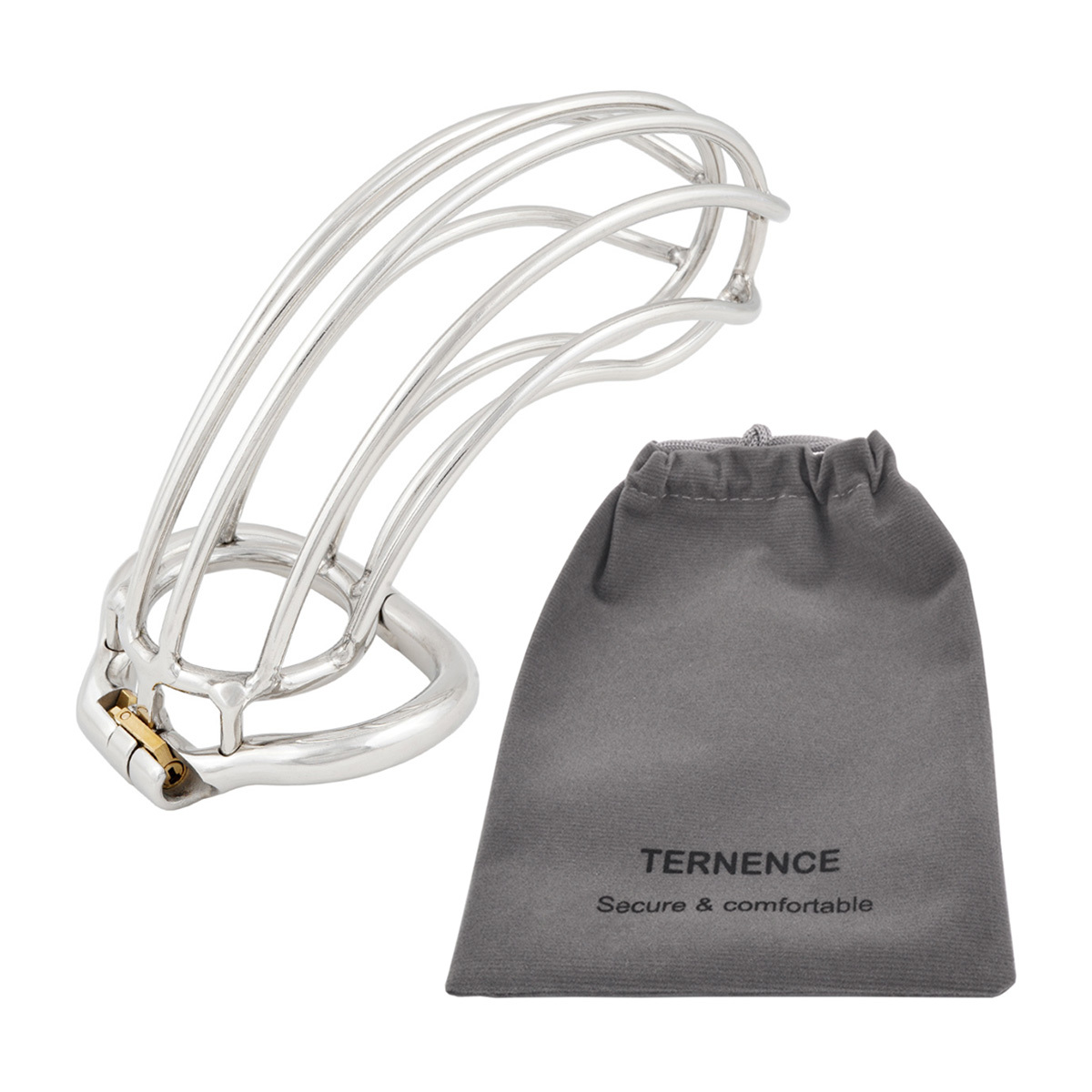 TERNENCE Chastity Device Male Cage Inside Length 5’’ Stainless Steel Long Section Men Chastity Lock