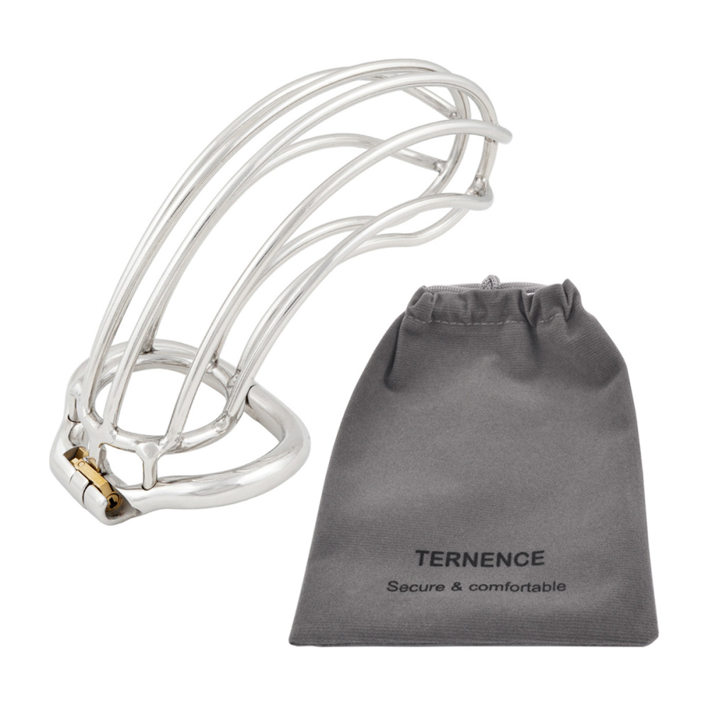 TERNENCE Chastity Device Male Cage Inside Length 5’’ Stainless Steel Long Section Men Chastity Lock