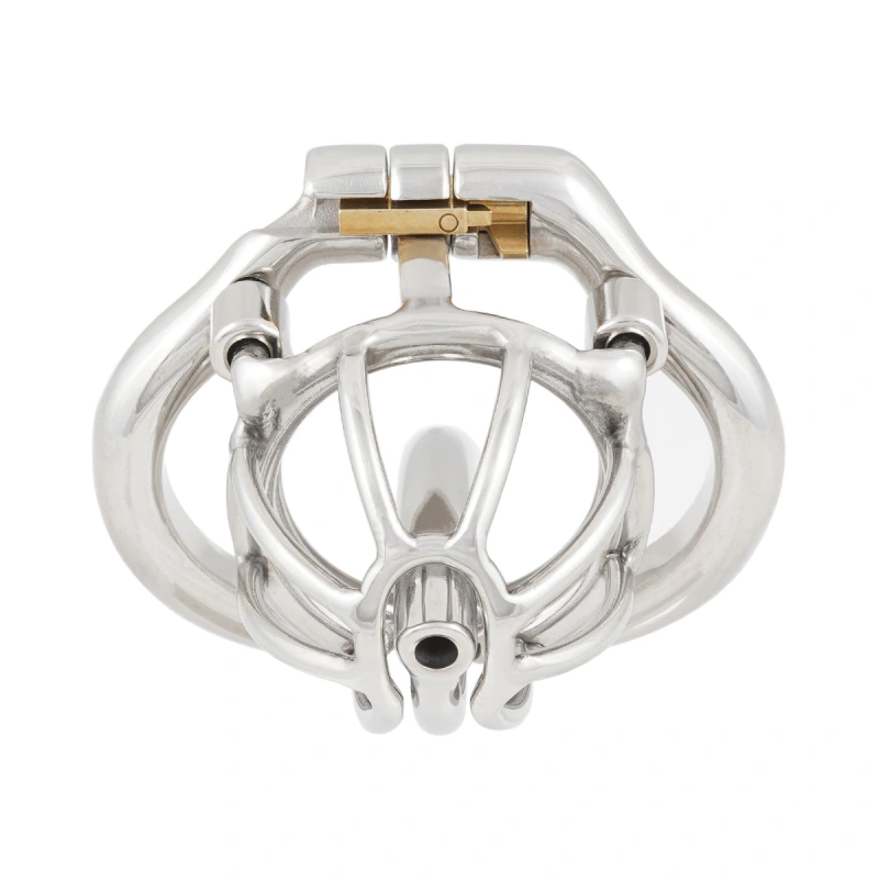 TERNENCE Male Chastity Device with Removable Catheter Hinged Ring Cock Cage (only cages do not include rings and locks)
