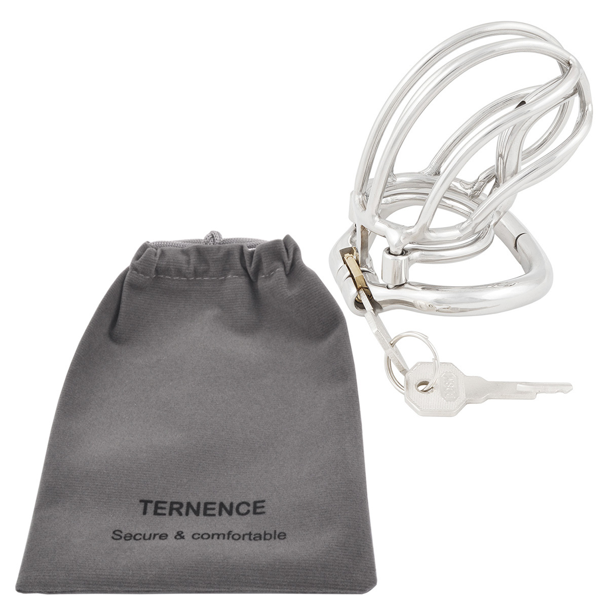 TERNENCE Male Chastity Device Cage with Removable PA Puncture Catheters Chastity Belt Cock Cage