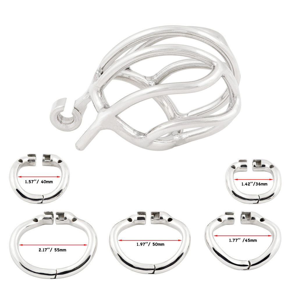 TERNENCE Male Chastity Device Short Small Inner Diameter 30mm Belt Ergonomic Design Hinged Ring Men Cock Cage