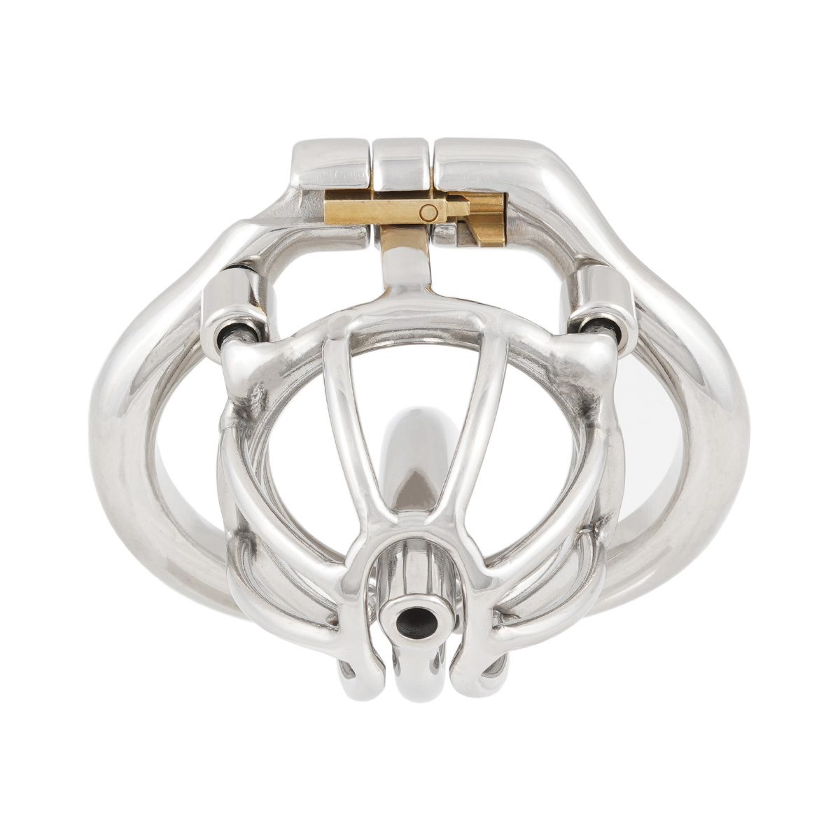 Male Chastity Device with Removable Catheter Hinged Ring Cock Cage SM Exercise Sex Toys