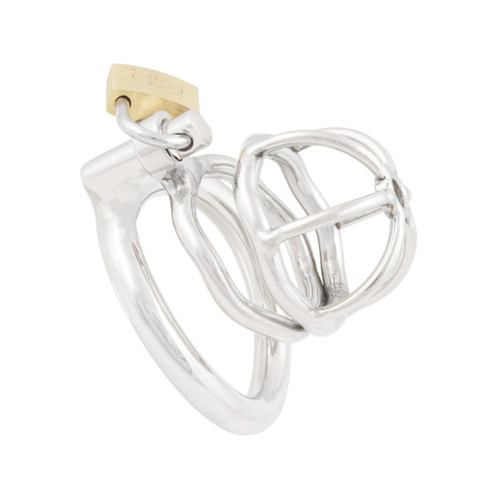 TERNENCE Small Short Chastity Device Male Ergonomic Design Stainless Steel Cock Cage (only cages do not include rings and locks)