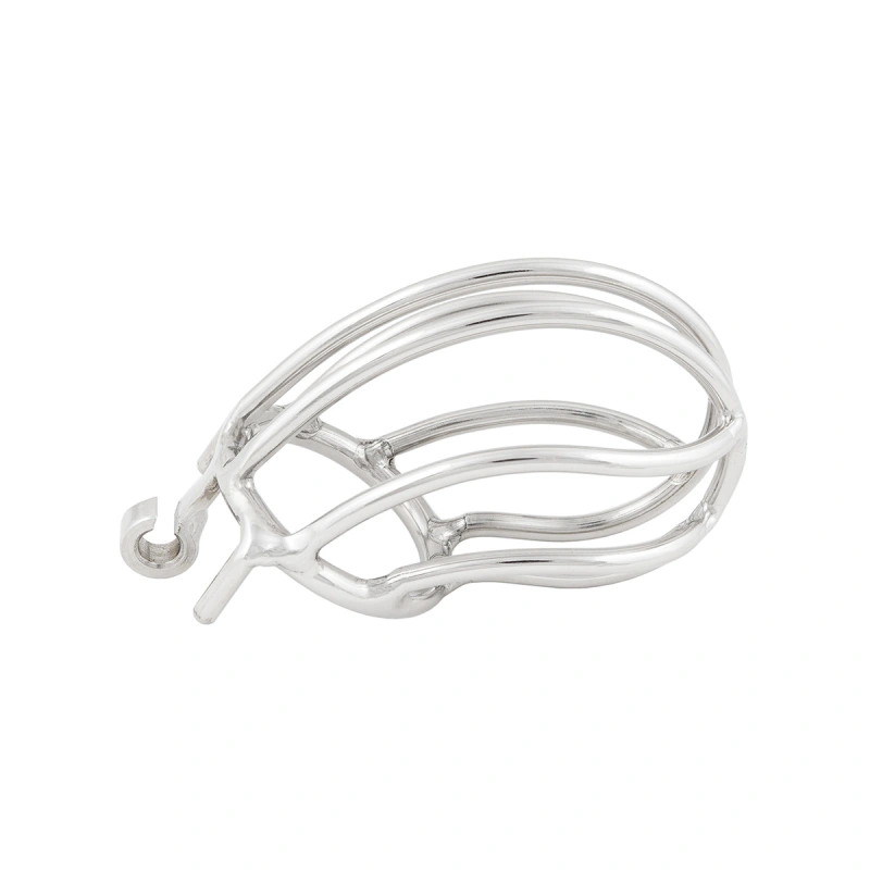 TERNENCE Male Chastity Device Ergonomic Design Stainless Steel Hinged Ring Male Cock Cage (only cages do not include rings and locks)
