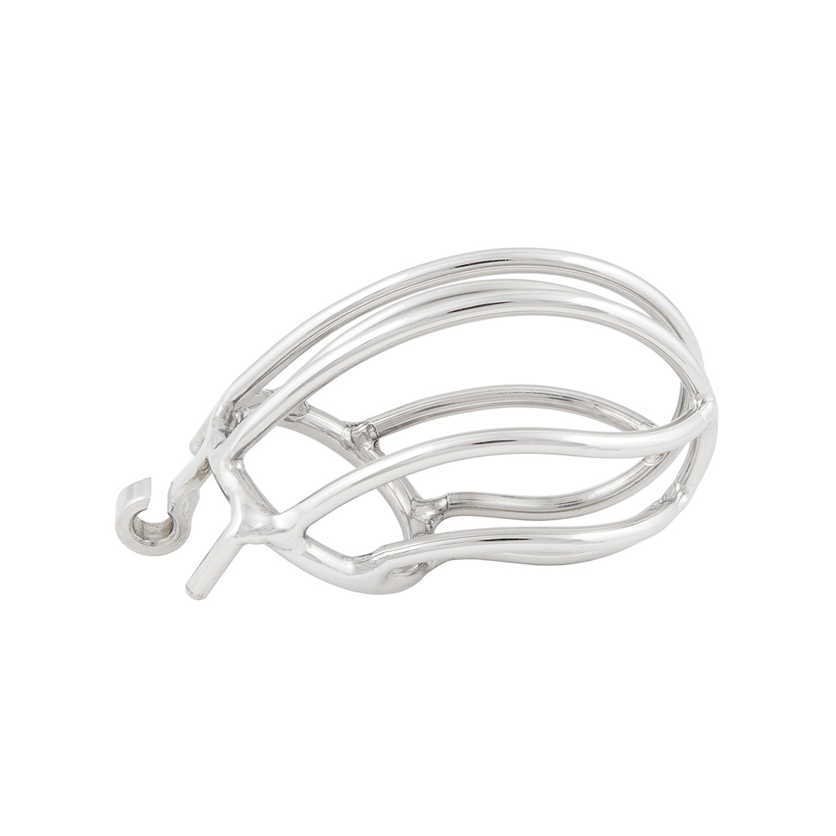 TERNENCE Male Chastity Device Ergonomic Design Stainless Steel Hinged Ring Male Cock Cage (only cages do not include rings and locks)