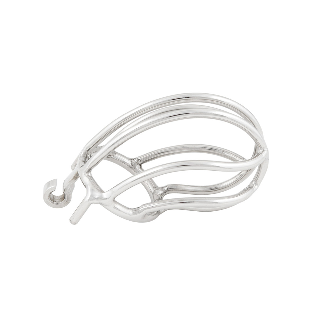 TERNENCE Male Chastity Device Ergonomic Design Stainless Steel Hinged Ring Male Cock Cage (only cages do not include rings and locks)