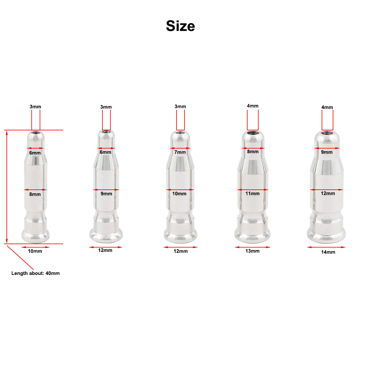 Male Short Catheters Stainless Steel Penis Plug Sound Dilator Inserts Plug Length 40mm Chastity Device for Men