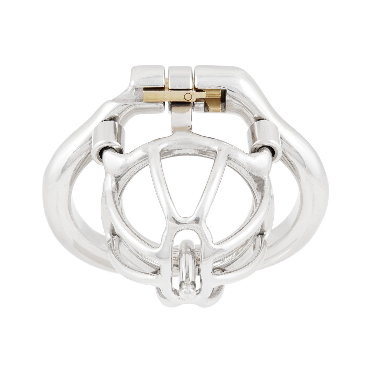 Male Chastity Device with Removable PA Puncture Hinged Ring Small Cock Cage Sex Toy