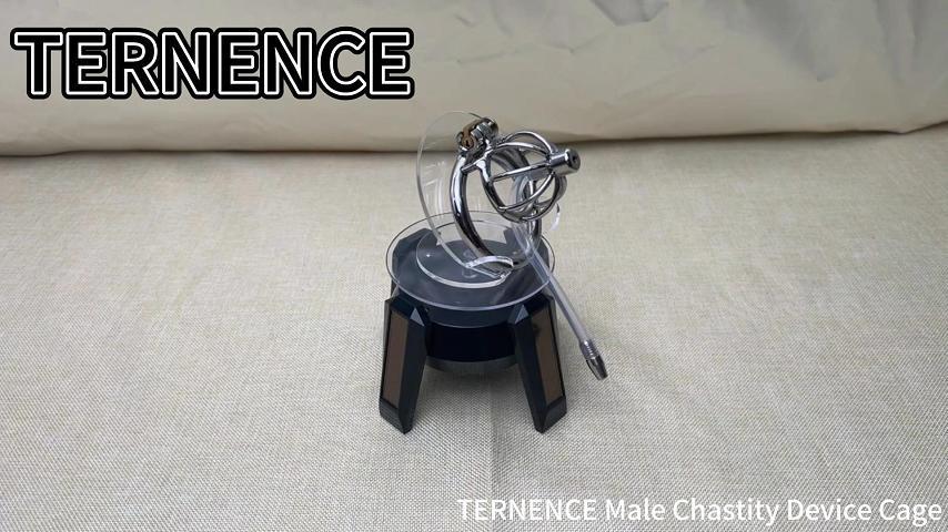 TERNENCE Metal Male Chastity Device Steel Stainless Cock Cage Sex Toy Ring with Tube