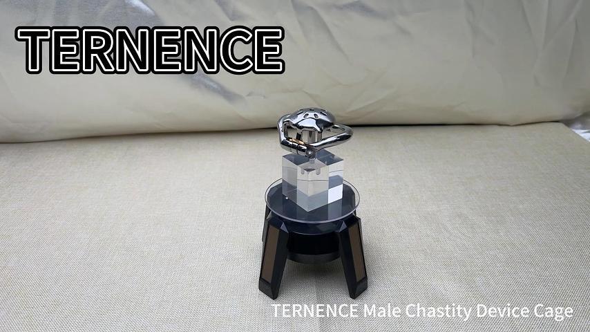TERNENCE Mens Chastity Cages Ergonomic Design Hinged Ring Short Cage with Steel Urinary Catheter