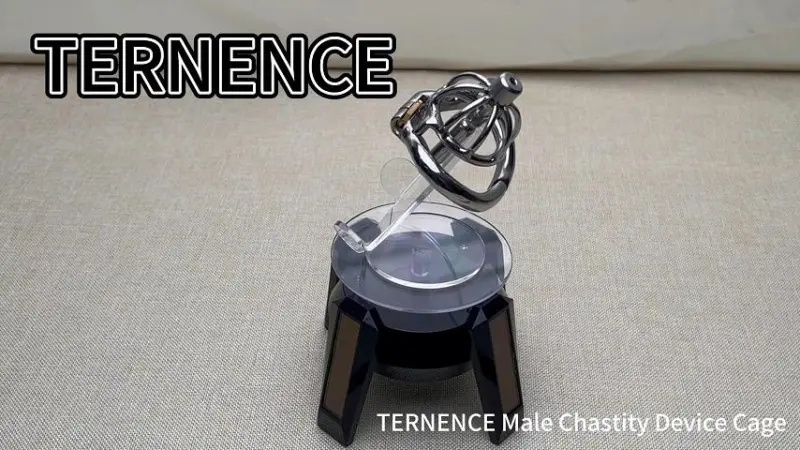 TERNENCE Chastity Locked Small Male Ergonomic Design Cock Cage with Urethral Tube