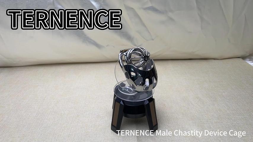 TERNENCE Metal Chastity Cage Device with Ergonomic Design Wrapped Scrotum Ring for Male SM Penis Exercise Sex Toys