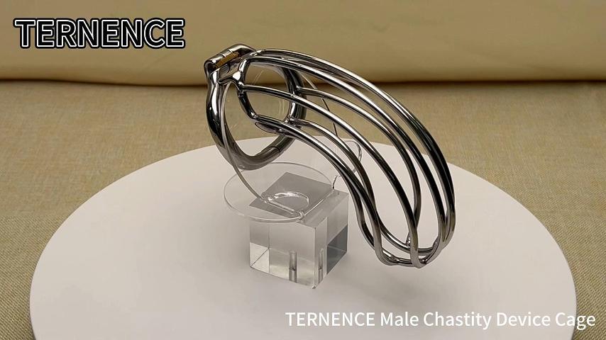 TERNENCE Chastity Device Male Cage Inside Length 5’’ Stainless Steel Long Section Men Chastity Lock