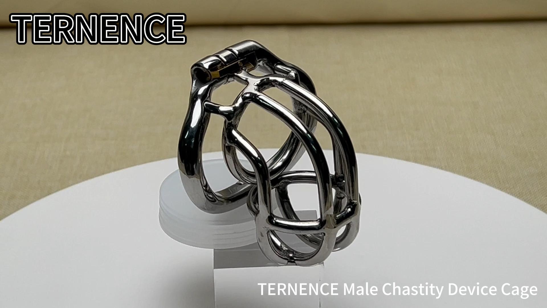 TERNENCE Ergonomic Design Chastity Device 304 Steel Stainless Easy to Wear Male Virginity Lock Chastity Belt