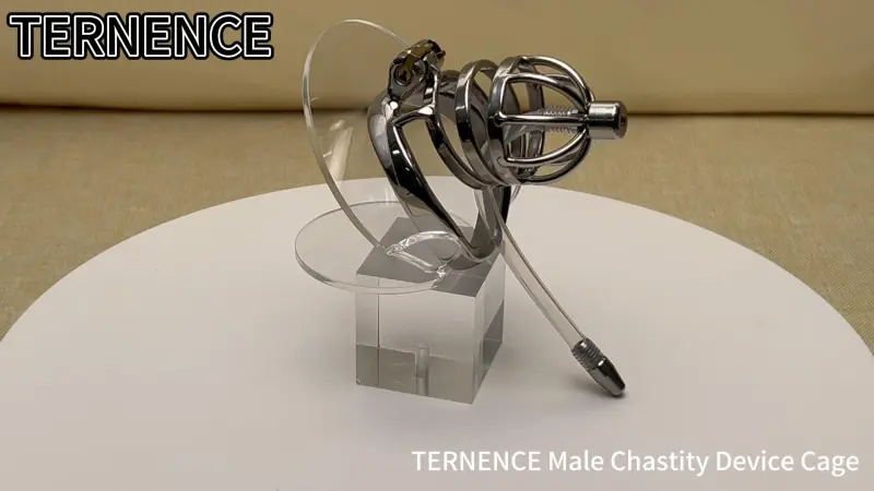 TERNENCE Hypoallergenic Stainless Steel Cock Cage Virginity Lock with Urethral Tube