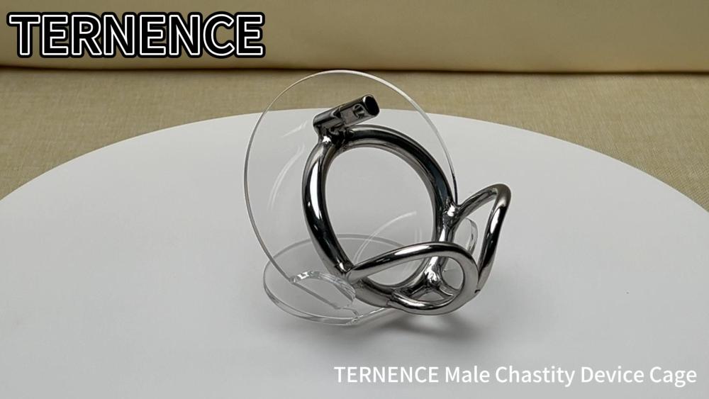 TERNENCE Male Chastity Device Base Ring Ergonomic Design 304 Stainless Steel Cock Cage Closed Ring with Scrotal Splitter