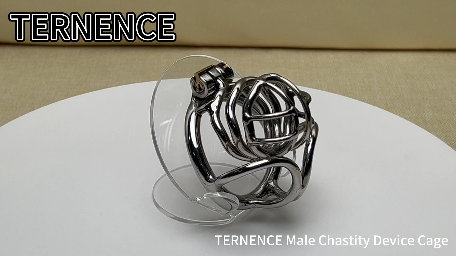 TERNENCE Comfortably Men Chastity Lock Belt 304 Stainless Steel Cock Cage Sex Toy for Men