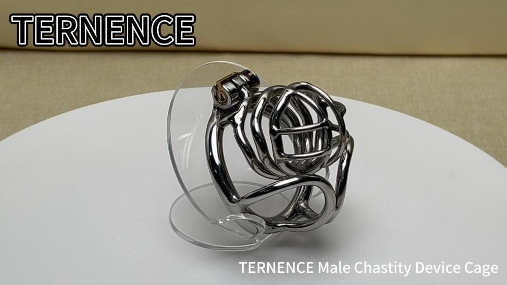 TERNENCE Comfortably Men Chastity Lock Belt 304 Stainless Steel Cock Cage Sex Toy for Men