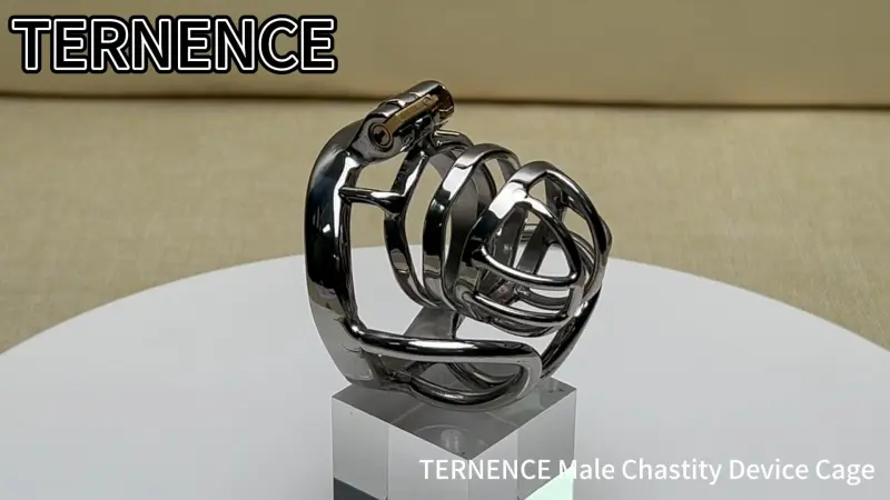 TERNENCE Chastity Cage Steel Stainless Penis cage with Ergonomic Design Splitter Base Ring for Male SM Penis Exercise Sex Toys