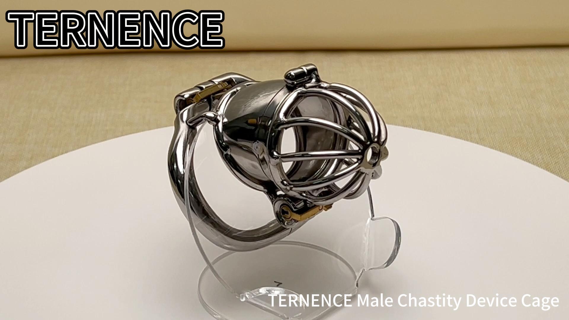 TERNENCE Ergonomic Design Chastity Device 2 Built-in Locks Male Chastity Belt Adult Game Sex Toy
