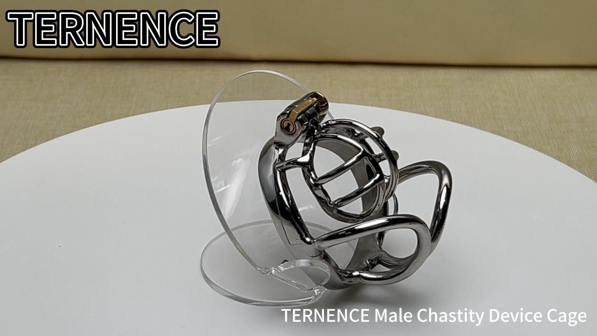 TERNENCE Small Male Cock Cage Comfortably Men Chastity Lock Belt 304 Stainless Steel Chastity Cage