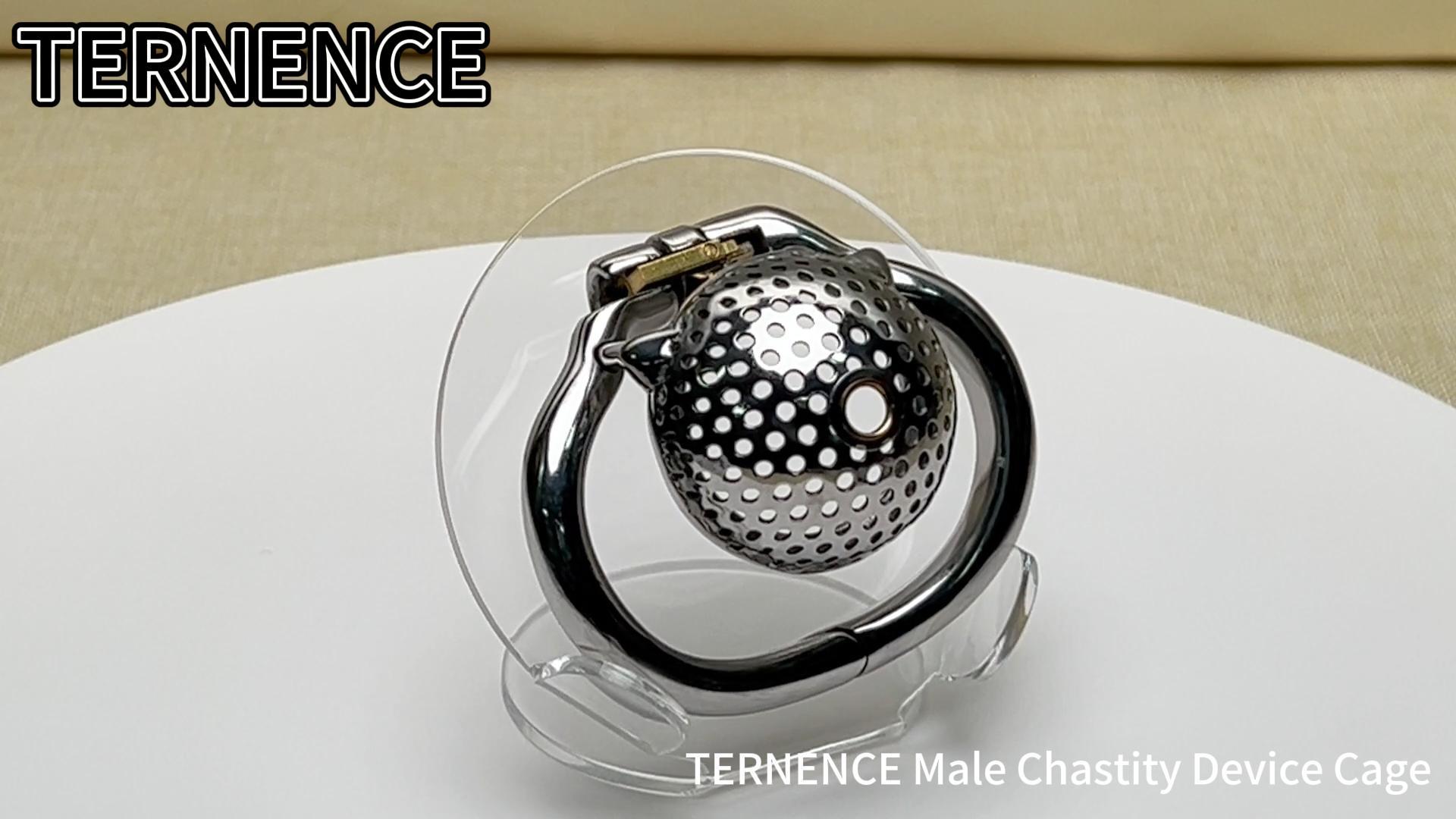 TERNENCE Men's Super Small Chastity Device Belt Steel Stainless Cock Cage Easy to Wear Adult Game Sex Toy