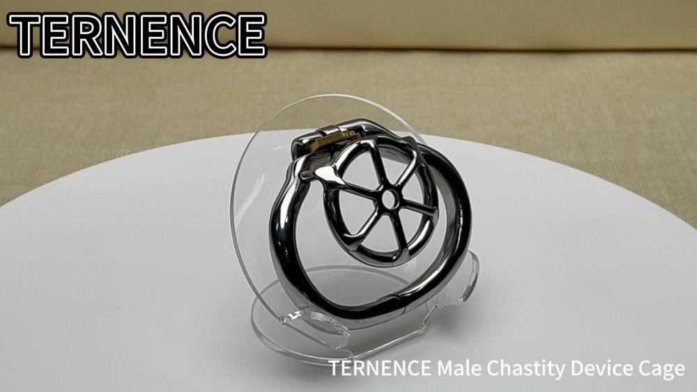 TERNENCE Male Flat Cage Super Short Chastity Device Stealth Lock Chastity Belt for Men SM Penis Exercise Sex Toys