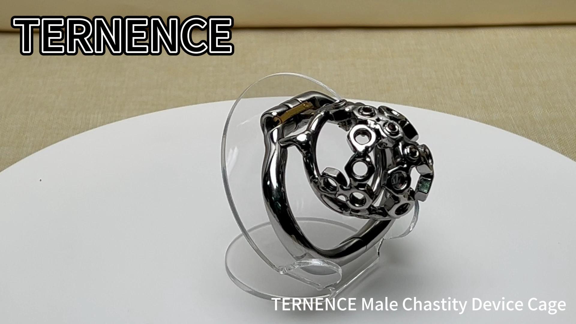 TERNENCE Ergonomic Design Stainless Steel Male Chastity Device Easy to Wear Male Cock Cage