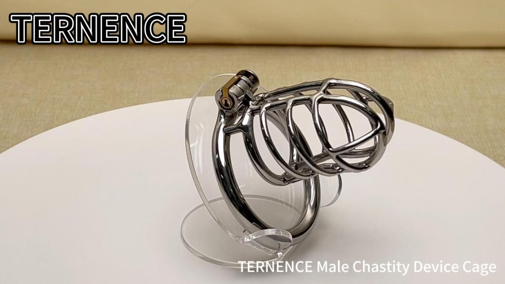 TERNENCE Metal Male Long Chastity Device 304 Steel Stainless Comfortable Closed Ring Cock Cage Adult Game Sex Toy
