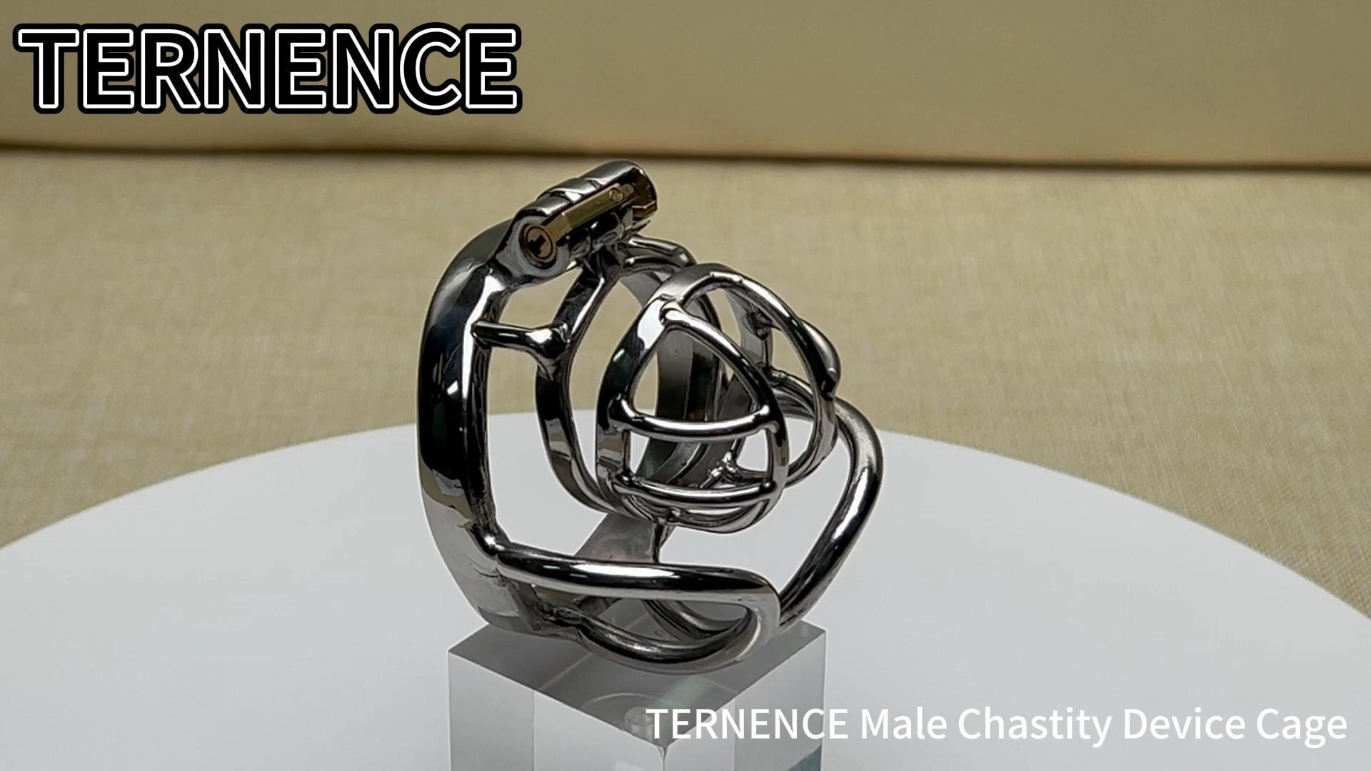 TERNENCE Male Chastity Device 304 Steel Stainless Comfortable Ergonomic Design Closed Ring Cock Cage Men Adult Sex Toys