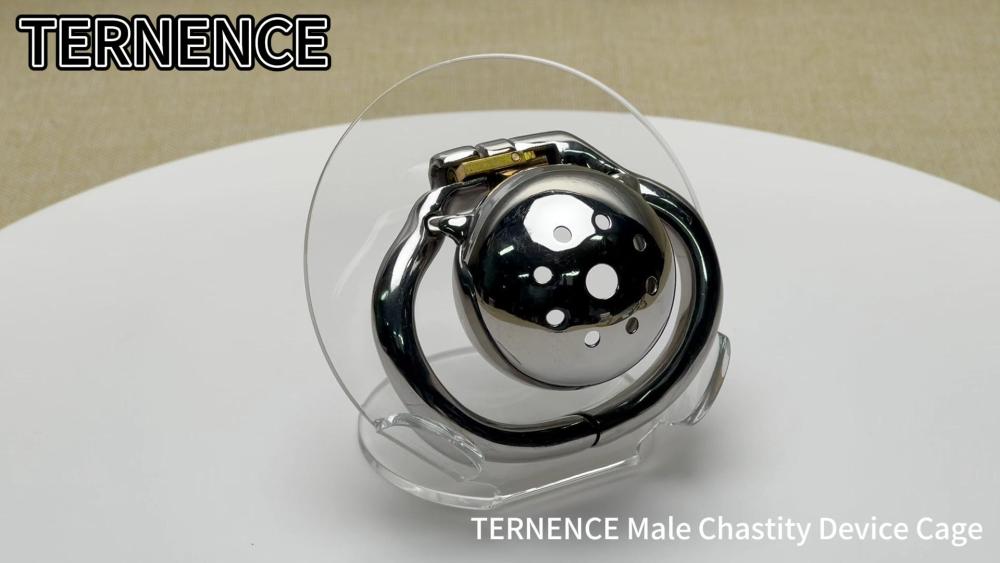 TERNENCE Small Male Chastity Locked Hypoallergenic Stainless Steel Cock Cage