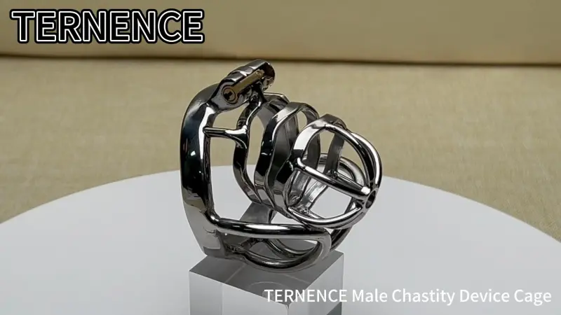 TERNENCE Male Cock Cage Stainless Steel Chastity Device, Comfortable Male Cock Cage Adult Game Sex Toy
