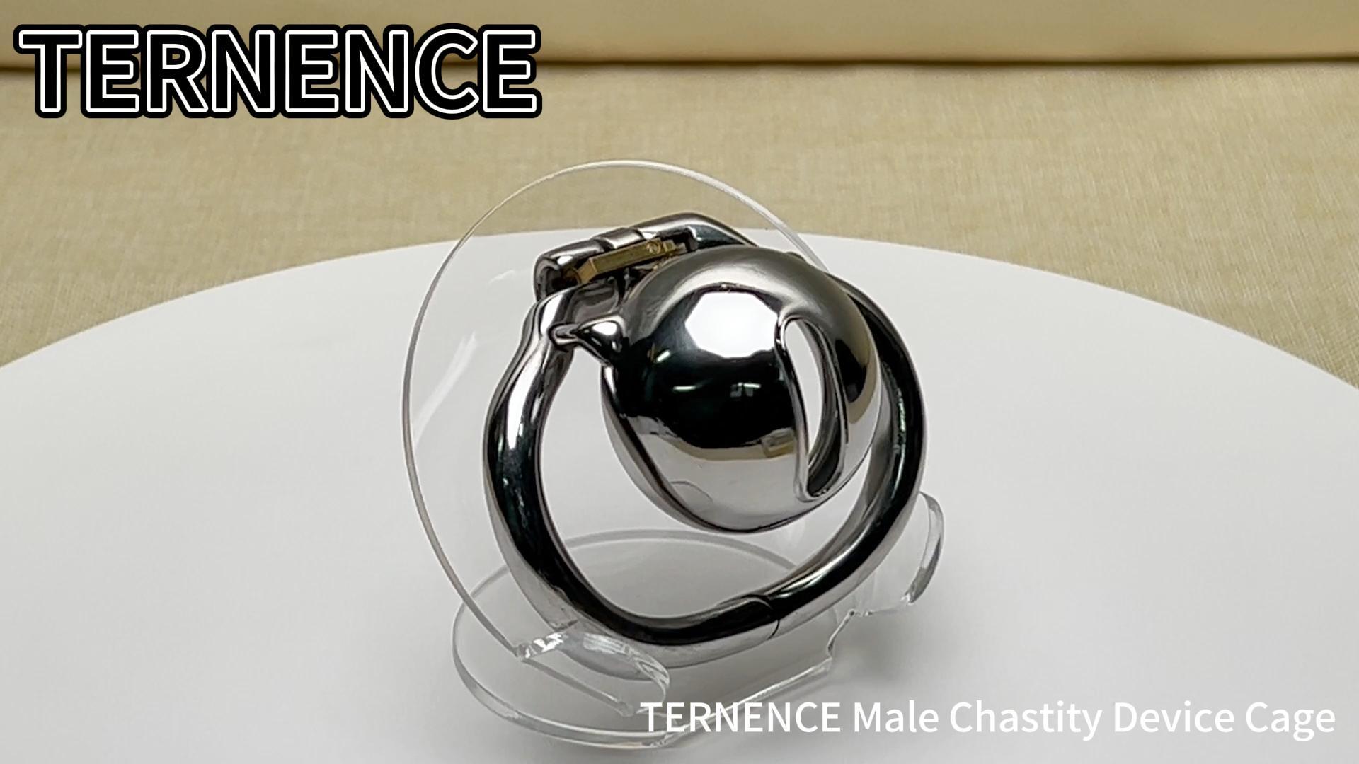 TERNENCE Mens Short Chastity Cages Ergonomic Design Hinged Ring Cock Cage Adult Game Sex Toy