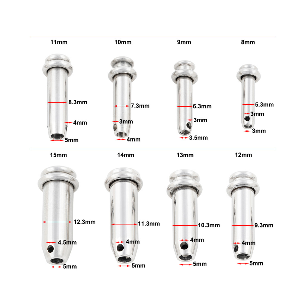 TERNENCE Stainless Steel Catheters Kit Tetherspouts Male Sound Dilator Inserts Plug for Men, 8 Sizes Optional