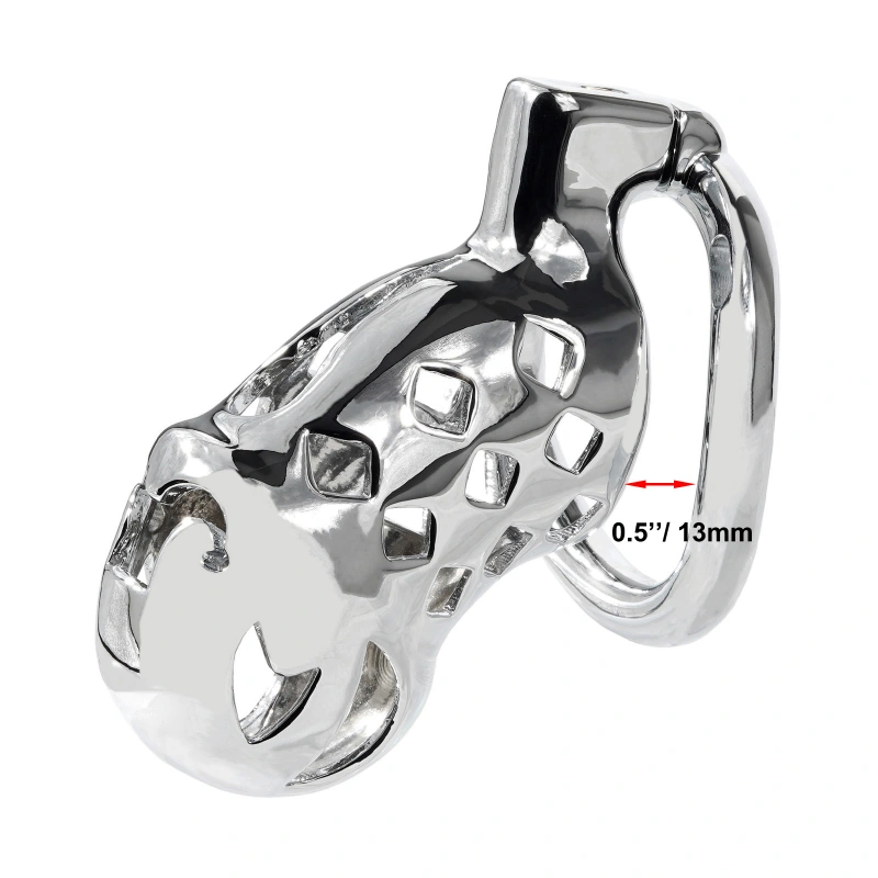 Male Chastity Cage, Aluminum Alloy Chastity Device with 4 Sizes Rings and Invisible Lock for Man Penis Exercise Bondage Gear & Accessories Lightweight Adult Sex Toys