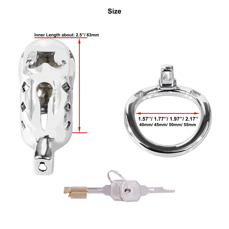 Male Chastity Cage, Aluminum Alloy Chastity Device for Man Penis Exercise Bondage Gear & Accessories Lightweight Adult Sex Toys (only cages do not include rings and locks)