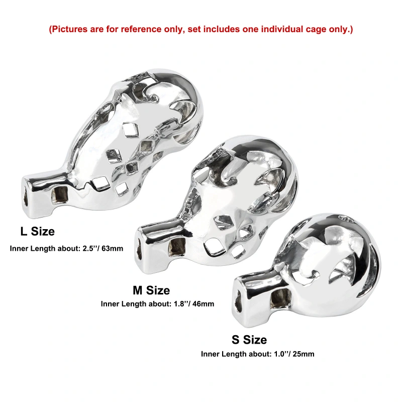 Male Chastity Cage, Aluminum Alloy Chastity Device for Man Penis Exercise Bondage Gear & Accessories Lightweight Adult Sex Toys (only cages do not include rings and locks)