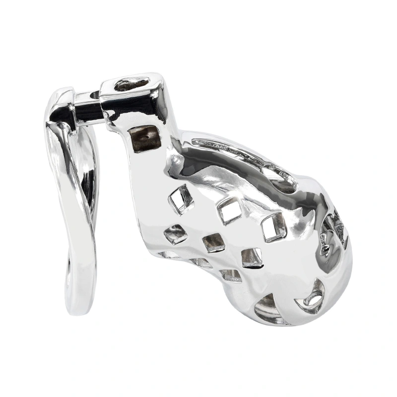 Male Chastity Cage, Aluminum Alloy Chastity Device for Man Penis Exercise Bondage Gear & Accessories Lightweight Adult Sex Toys (only cages do not include rings and locks)