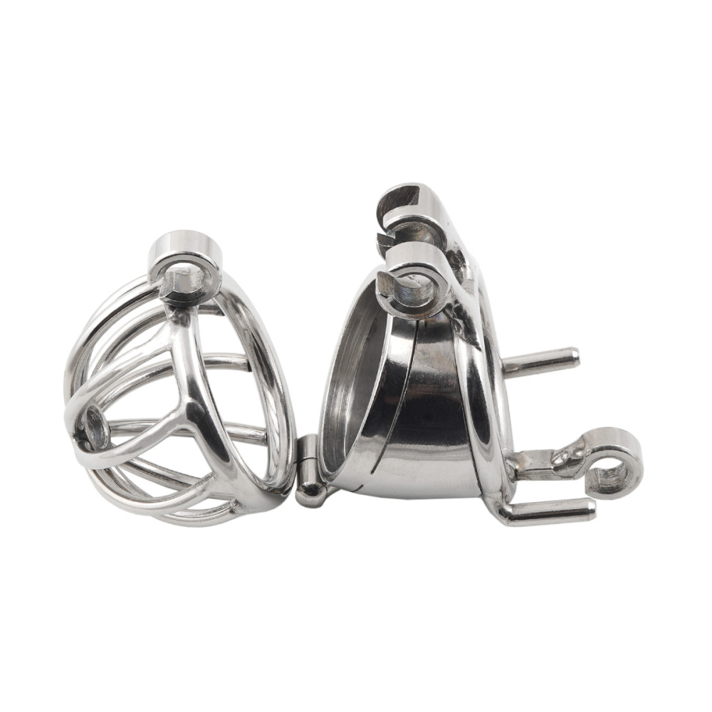 Ergonomic Design Chastity Device 2 Built-in Locks Male Chastity Belt for Hinged Ring (only cages do not include rings and locks)