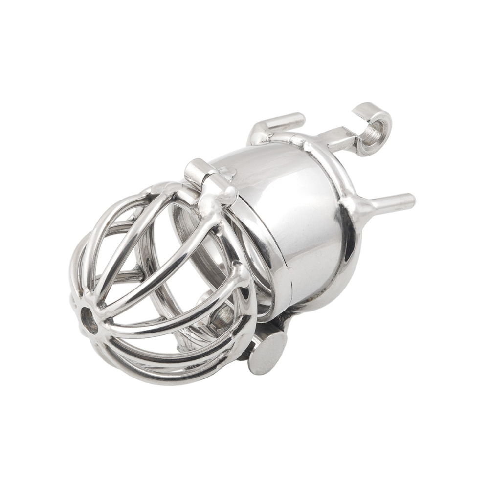 Ergonomic Design Chastity Device 2 Built-in Locks Male Chastity Belt for Hinged Ring (only cages do not include rings and locks)