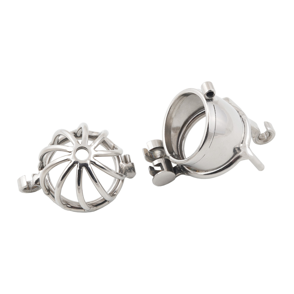 Ergonomic Design Chastity Device 2 Built-in Locks Male Chastity Belt for Hinged Ring (only cages do not include rings and locks)