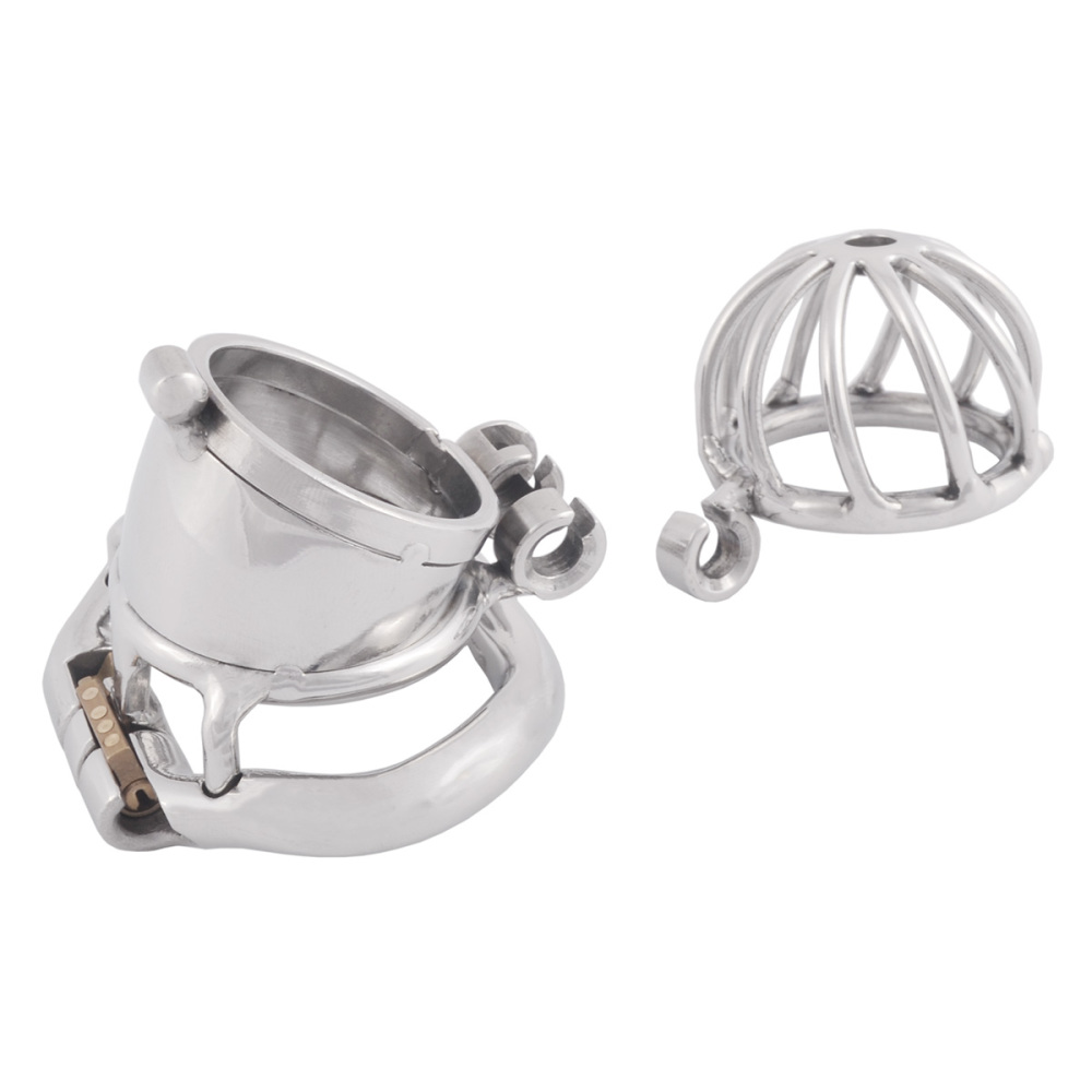 Ergonomic Design Chastity Device 2 Built-in Locks Male Chastity Belt for Hinged Ring (only cages do not include rings and locks)