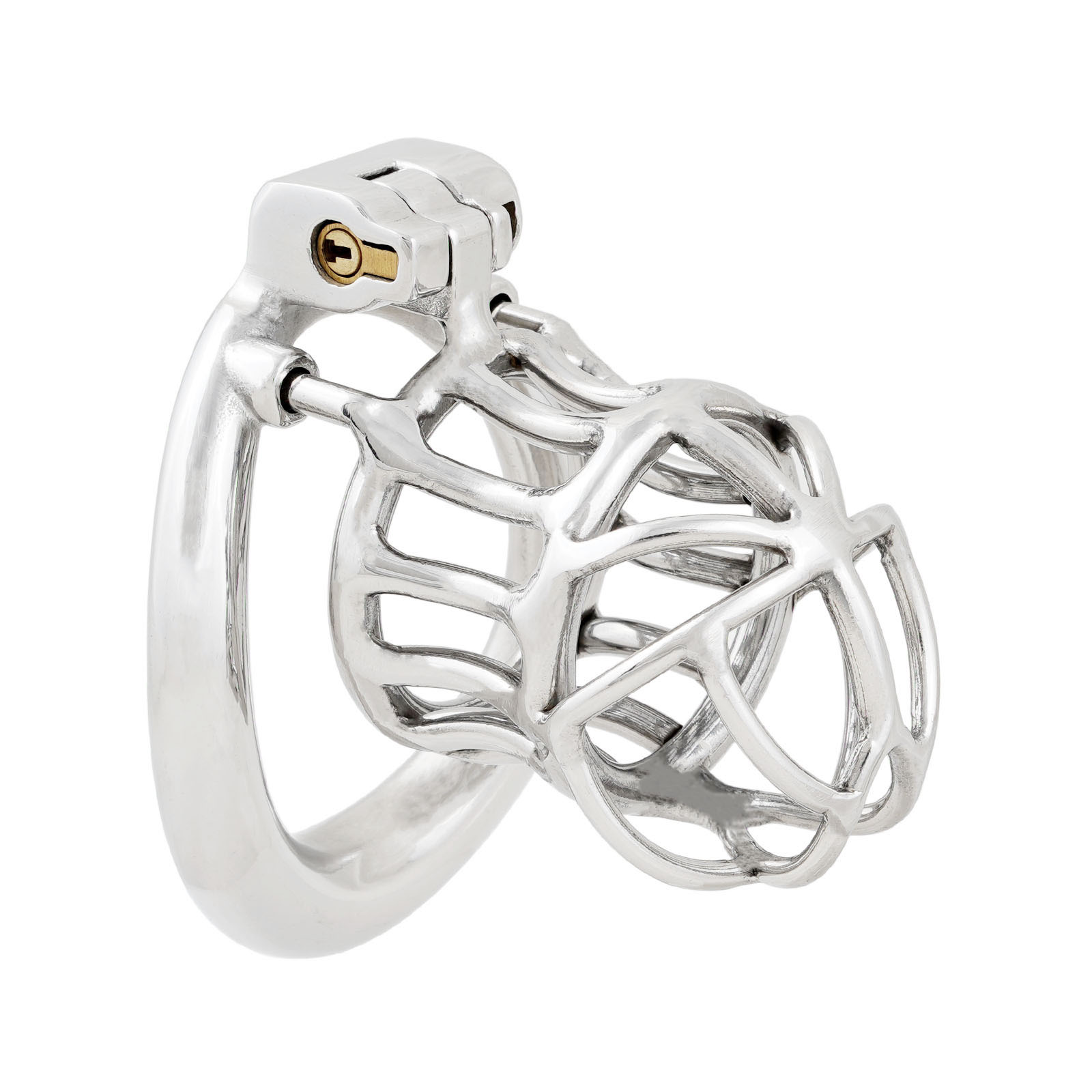 Click to see full view Ternence Male Chastity Device 304 Stainless Steel Ergonomic Design Heavy-Duty Model Chastity Cage Closed Ring Chastity Belt Adult Game Sex Toy