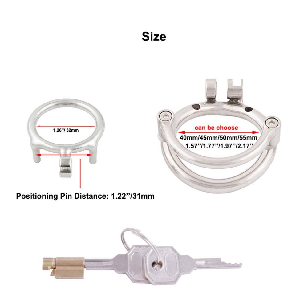 Ternence Male Short Chastity Device Ring Prevent Escape Design Closed Ring Cock Cage Adult Game Sex Toy