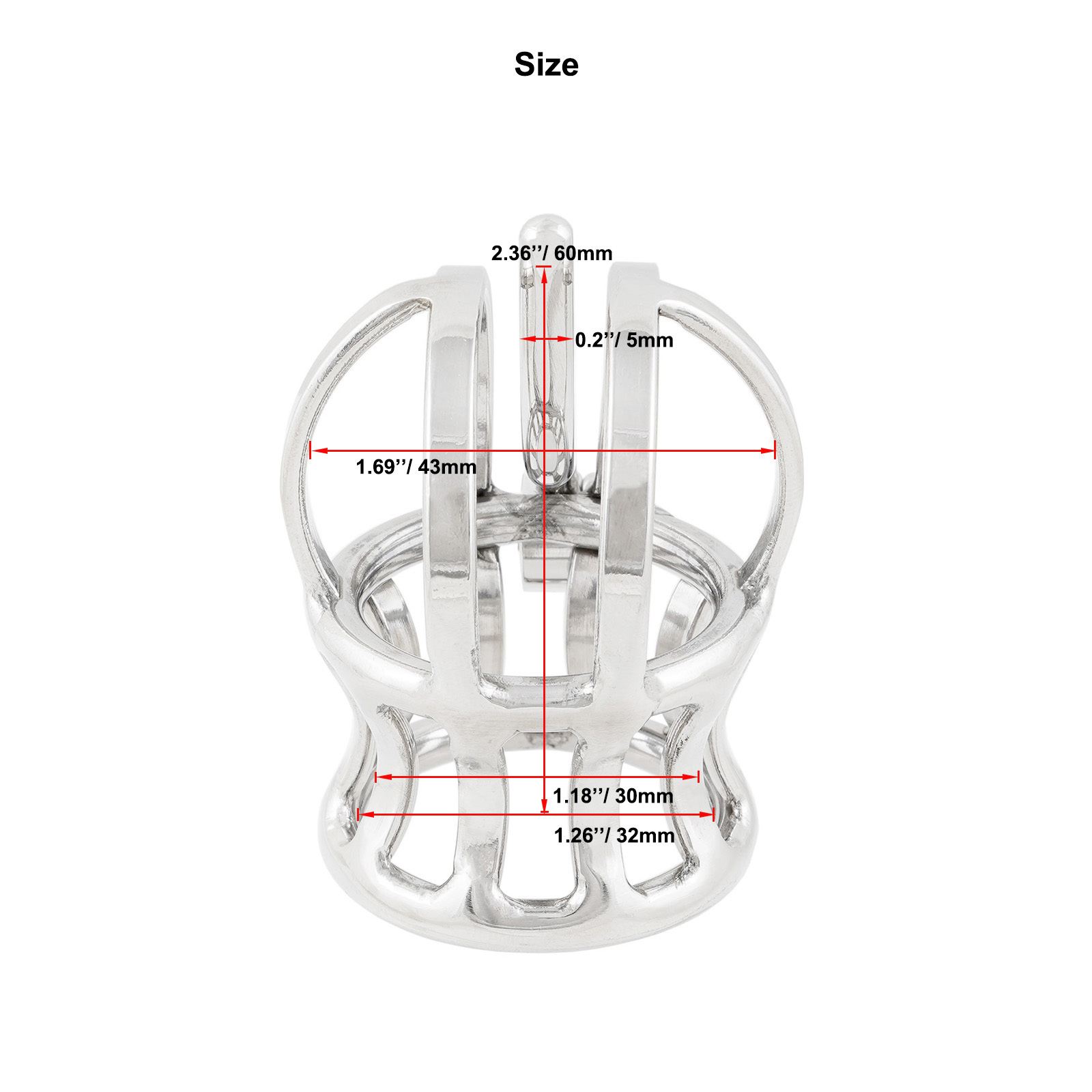 Ternence Male Chastity Device Stainless Steel Penis Piercing PA Puncture Lock Adult Penis Lock Cock Cage Ring