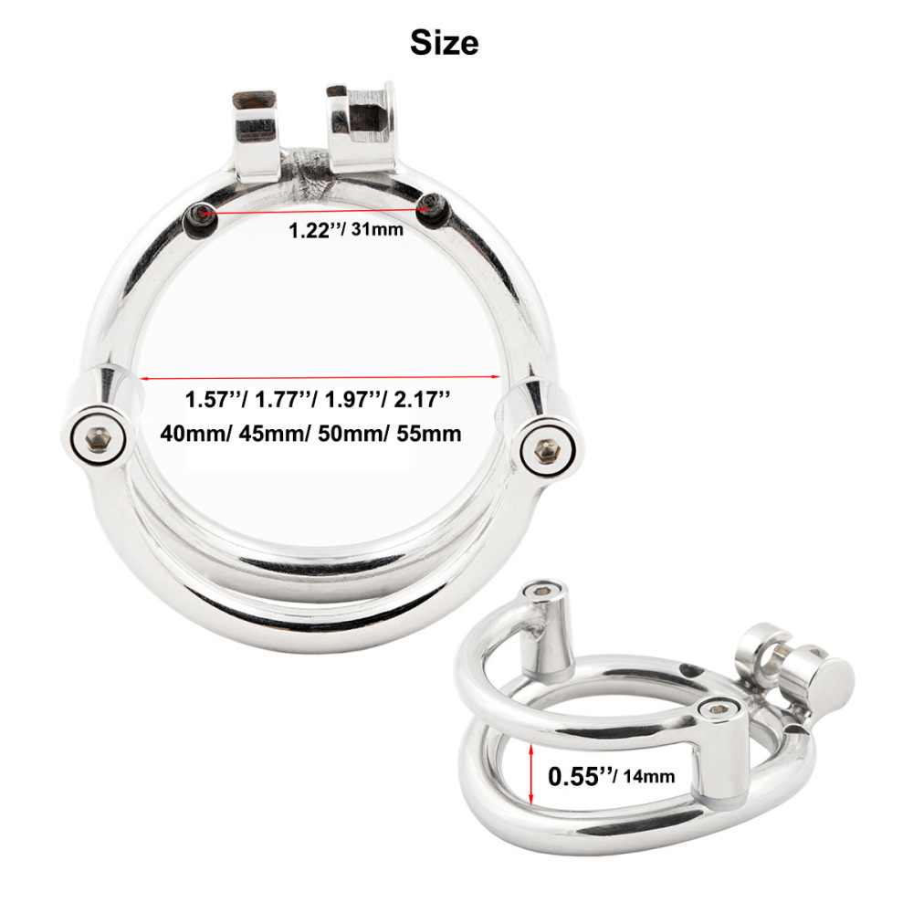 Ternence Male Short Chastity Device Ring Prevent Escape Design Closed Ring Cock Cage Adult Game Sex Toy