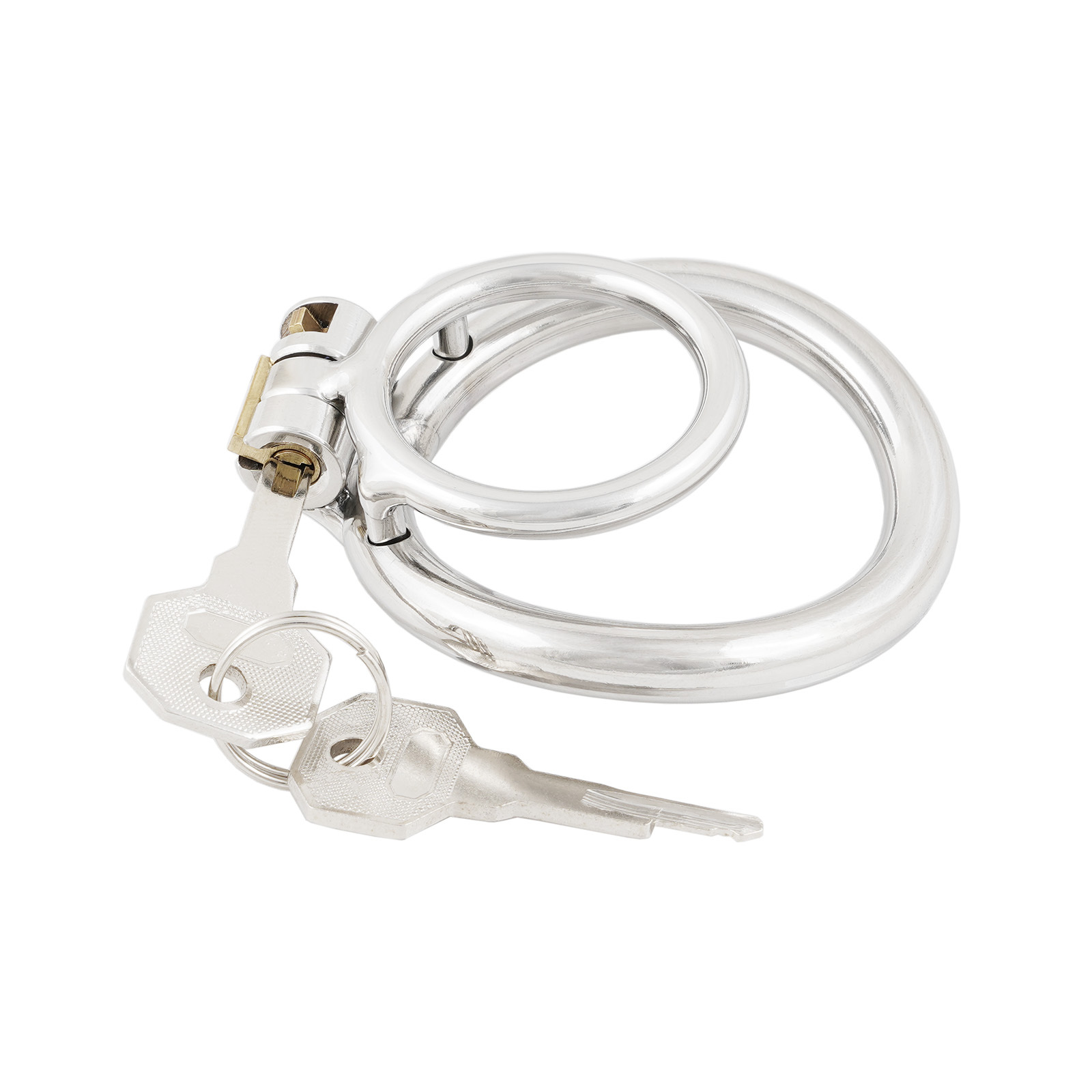 Ternence Male Short Chastity Device Ring Ergonomic Design Stainless Steel Cock Cage Adult Game Sex Toy