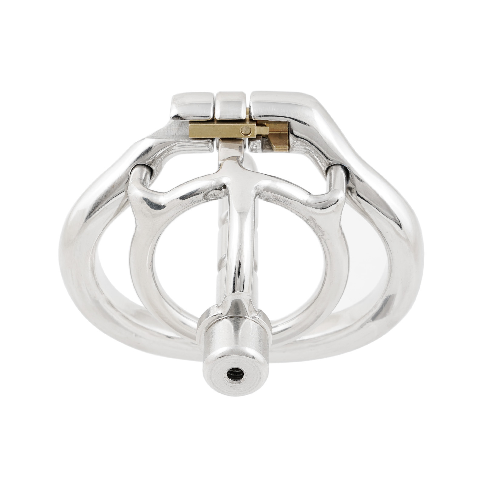 Ternence Male Chastity Device with Detachable Stainless Steel Catheter Ergonomic Design Hinged Ring Men Cock Cage