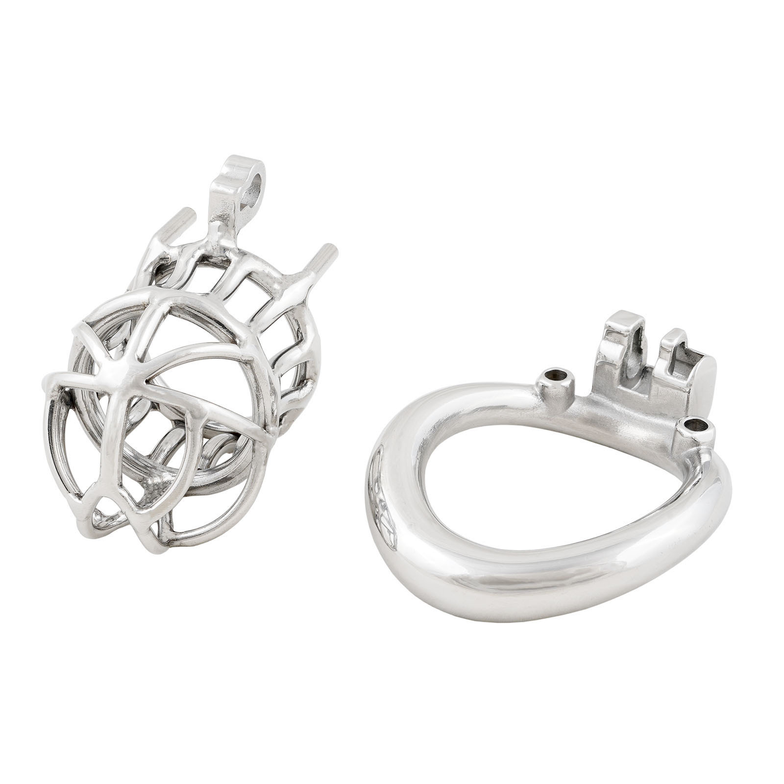 Ternence Male Chastity Device 304 Stainless Steel Ergonomic Design Heavy-Duty Model Chastity Cage (only cages do not include rings and locks)
