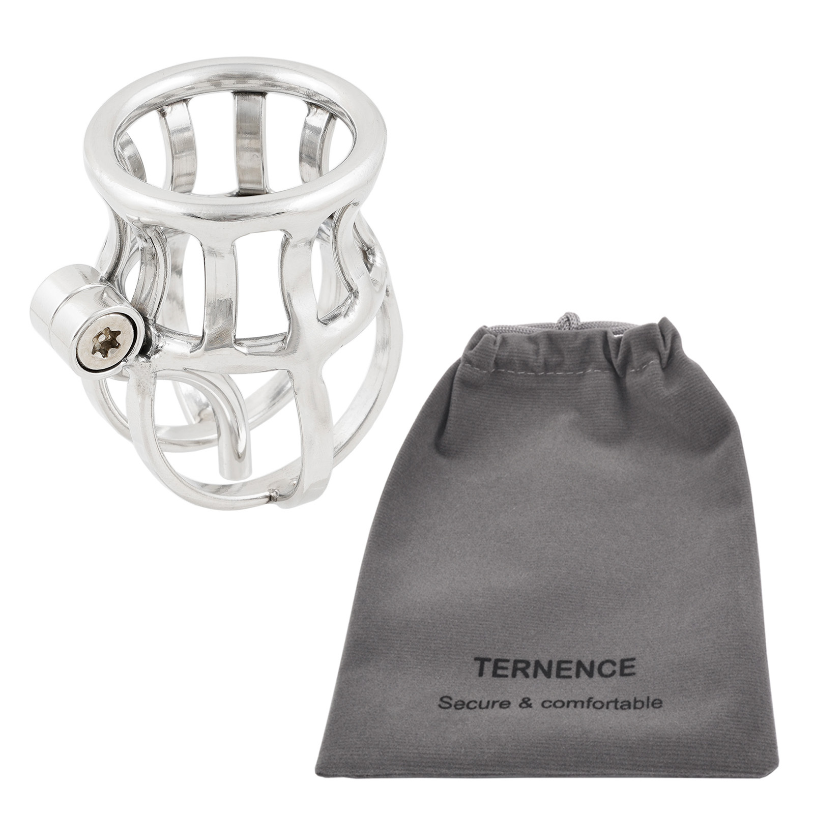 Ternence Male Chastity Device Stainless Steel Penis Piercing PA Puncture Lock Adult Penis Lock Cock Cage Ring